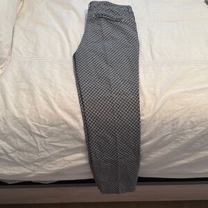 Navy and White Patterned Pants